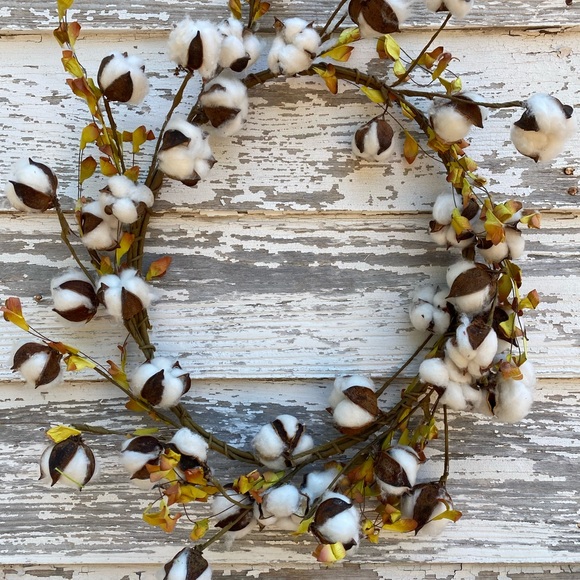 Fall cotton Wreath - Picture 1 of 1